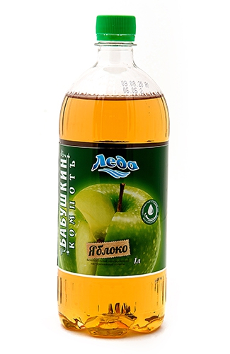 Негазированный напиток  «Бабушкин компот»  Яблоко 1,0л/6 БЕЗ КОНСЕРВАНТОВ